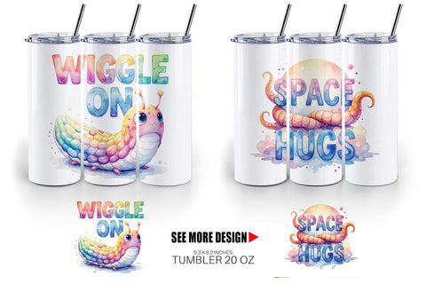 Tumbler Watercolor Alien Quote Sublimation artnoy 