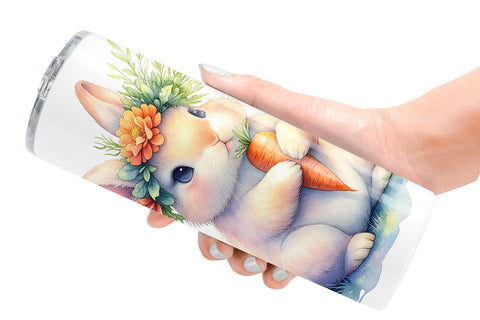 Tumbler Watercolor Baby Farm Animal Nursery Art Sublimation artnoy 