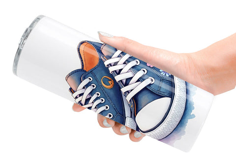 Tumbler Watercolor Boho Spring Fashion 70s Accessories & Attire Sublimation artnoy 