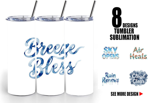 Tumbler Watercolor Celestial Mental Health Art Sublimation artnoy 
