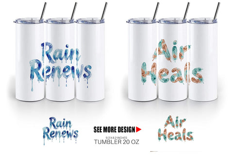 Tumbler Watercolor Celestial Mental Health Art Sublimation artnoy 