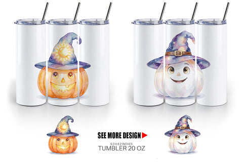 Tumbler Watercolor Celestial Starlight Witch Hat Sublimation artnoy 