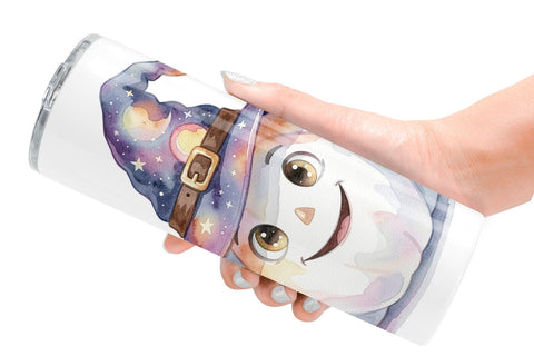 Tumbler Watercolor Celestial Starlight Witch Hat Sublimation artnoy 