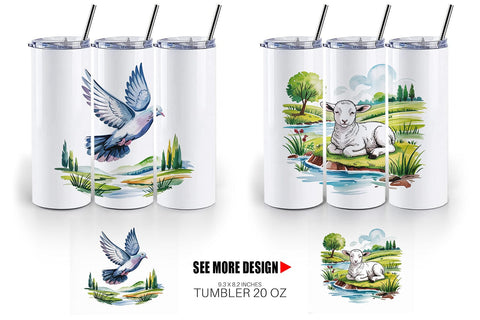 Tumbler Watercolor Christian Sublimation artnoy 