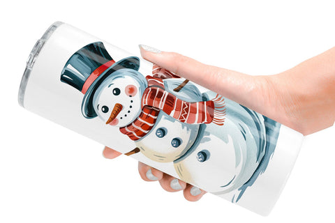 Tumbler Watercolor Christmas Animal Sublimation artnoy 