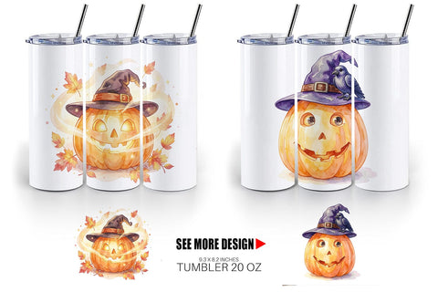 Tumbler Watercolor Cozy Autumn Spellcraft Witch Sublimation artnoy 