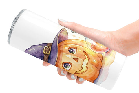 Tumbler Watercolor Cozy Autumn Spellcraft Witch Sublimation artnoy 
