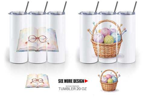 Tumbler Watercolor Cozy Mom Relaxation Art Sublimation artnoy 