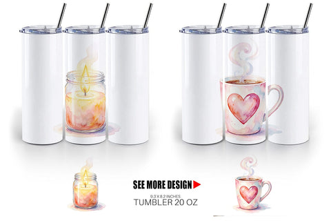Tumbler Watercolor Cozy Mom Relaxation Art Sublimation artnoy 