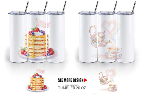 Tumbler Watercolor Cozy Tea Time Mom Lifestyle Sublimation artnoy 