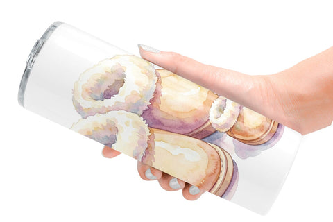 Tumbler Watercolor Cozy Tea Time Mom Lifestyle Sublimation artnoy 