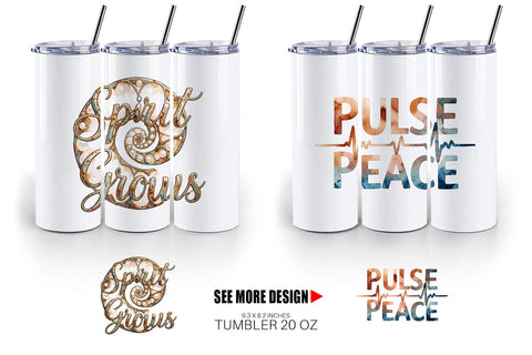 Tumbler Watercolor Crystalline Mindset Quotes Sublimation artnoy 