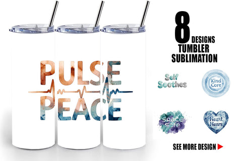 Tumbler Watercolor Crystalline Mindset Quotes Sublimation artnoy 