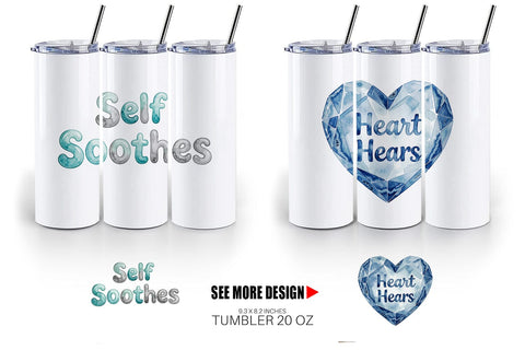 Tumbler Watercolor Crystalline Mindset Quotes Sublimation artnoy 