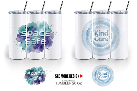Tumbler Watercolor Crystalline Mindset Quotes Sublimation artnoy 
