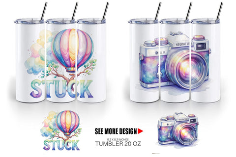 Tumbler Watercolor Cynical Travel And Hiking Art Sublimation artnoy 