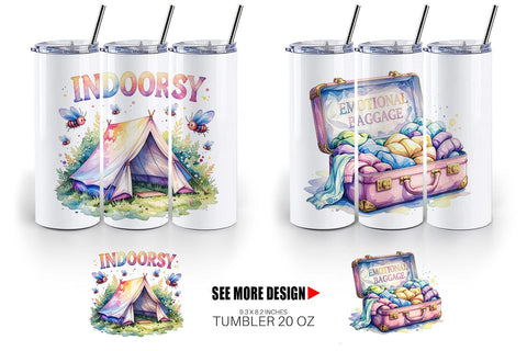 Tumbler Watercolor Cynical Travel And Hiking Art Sublimation artnoy 