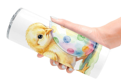 Tumbler Watercolor Easter Egg Painting Chicks Sublimation artnoy 