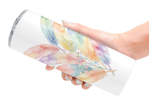Tumbler Watercolor Floral Easter Heart Wreath Sublimation artnoy 