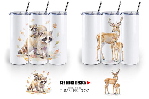 Tumbler Watercolor Forest Motherhood Love Sublimation artnoy 