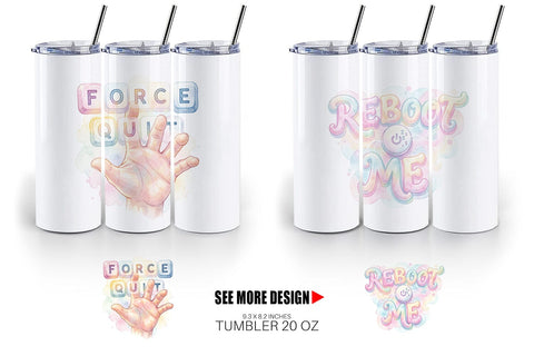 Tumbler Watercolor Funny 90s Tech Quotes Sublimation artnoy 