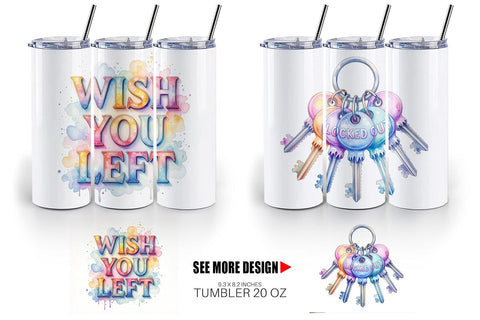 Tumbler Watercolor Funny Broke Traveler Quotes Sublimation artnoy 