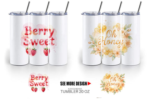 Tumbler Watercolor Funny Punny Garden Quotes Sublimation artnoy 
