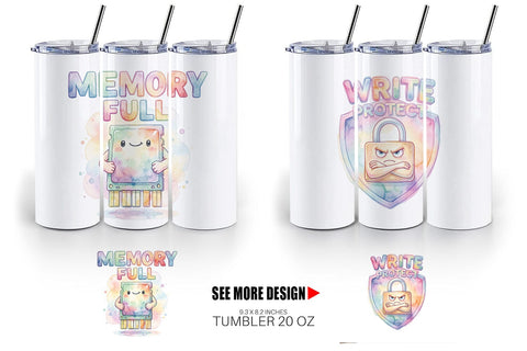 Tumbler Watercolor Funny Retro Storage Quotes Sublimation artnoy 