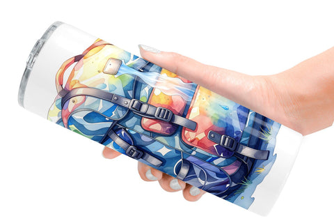 Tumbler Watercolor Funny Sarcastic Camping Gear Sublimation artnoy 