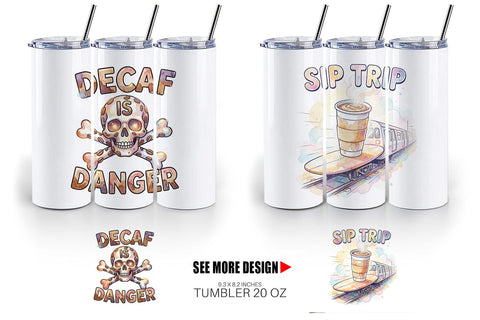 Tumbler Watercolor Funny Sarcastic Coffee Art Sublimation artnoy 