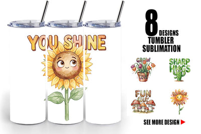 Tumbler Watercolor Funny Wonky Floral Mom Art Quotes Sublimation artnoy 