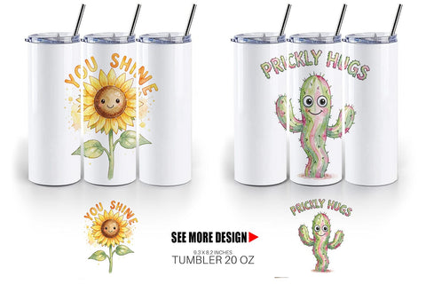 Tumbler Watercolor Funny Wonky Garden Mom Art Sublimation artnoy 