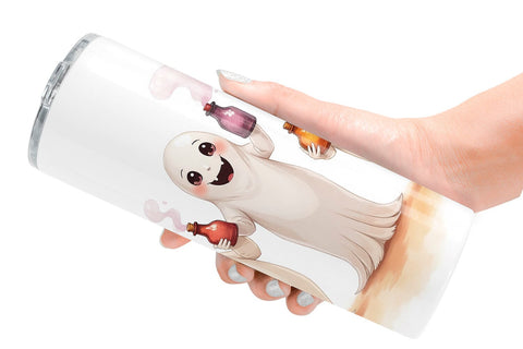 Tumbler Watercolor Ghost Candy Potion Sublimation artnoy 