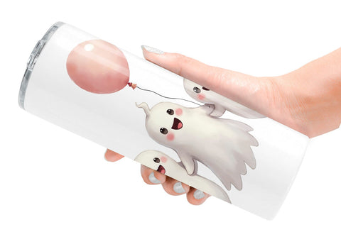 Tumbler Watercolor Ghost Trio Sublimation artnoy 