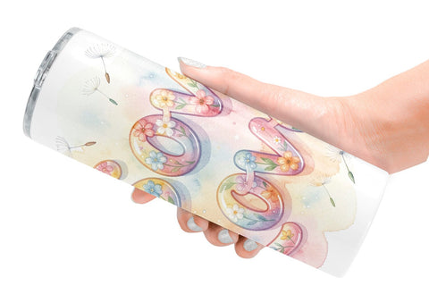 Tumbler Watercolor Grandma Garden Love Quotes Sublimation artnoy 