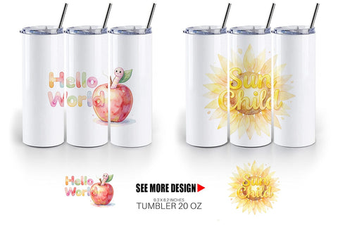 Tumbler Watercolor Grandma Little Sprout Quote Sublimation artnoy 