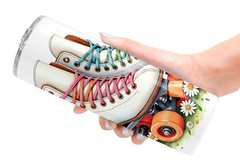 Tumbler Watercolor Groovy Bloom Riders 70s Floral Transport Sublimation artnoy 