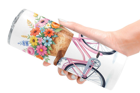 Tumbler Watercolor Groovy Retro Floral Garden Sublimation artnoy 