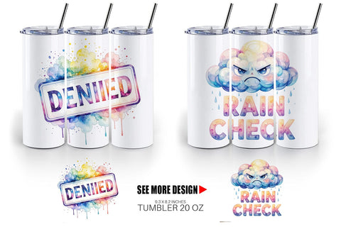 Tumbler Watercolor Grumpy Sky Travel Quotes Sublimation artnoy 