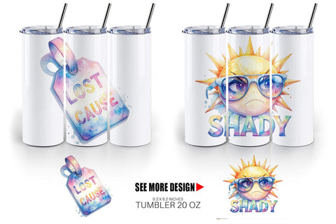 Tumbler Watercolor Grumpy Sky Travel Quotes Sublimation artnoy 