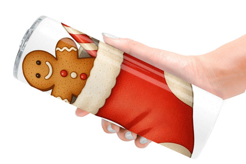 Tumbler Watercolor Happy Holidays Sublimation artnoy 