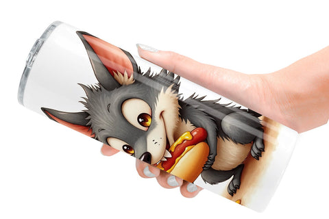 Tumbler Watercolor Haunted Junk Food Sublimation artnoy 