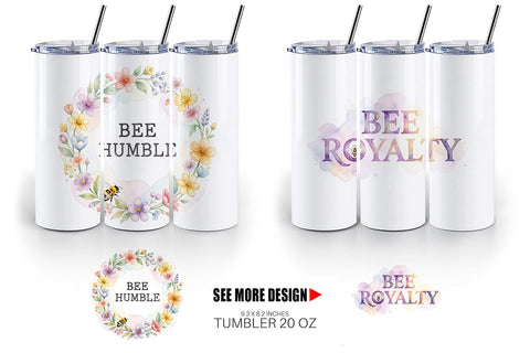 Tumbler Watercolor Honeycomb Bee Motivation Quotes Sublimation artnoy 