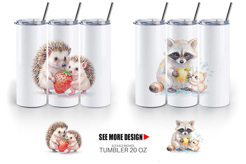 Tumbler Watercolor Magical Forest Motherhood Sublimation artnoy 