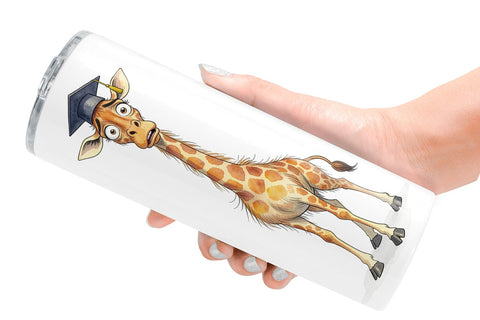 Tumbler Watercolor Messy Animal Graduation Sublimation artnoy 