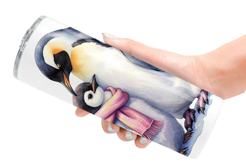 Tumbler Watercolor Mom and Baby Ocean Animals Sublimation artnoy 