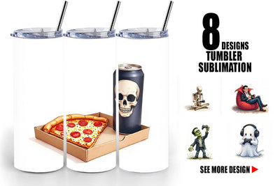 Tumbler Watercolor Monster Gaming Night Sublimation artnoy 