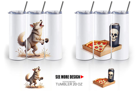 Tumbler Watercolor Monster Gaming Night Sublimation artnoy 
