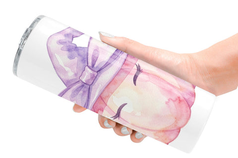 Tumbler Watercolor Pastel Fairytale Witch Hat Sublimation artnoy 