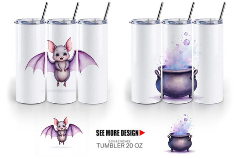 Tumbler Watercolor Pastel Goth Cuties Sublimation artnoy 